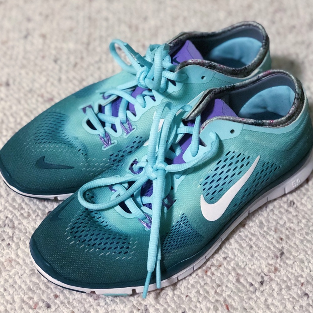 Nike Free Women Turquoise/Purple Sneakers